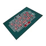 Pomrone Doppelseitige Poker-Layout-Matte - Blackjack und Texas Hold'em erhältlich Tischmatte, Craps- und Roulette-Tischfilz, Grüne Stoffmatte Tischdecke Casino-Ausrüstung