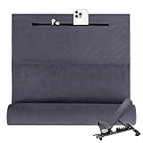 Flow fire Fitness Handtuch I 120x50cm I Mikrofaser Sporthandtuch mit Reißverschlusstasche für Fitnessstudio und Training