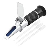 Proster Rotwein Refraktometer – Handgehaltene Refraktometer zur Bestimmung des Zuckergehalts und Alkoholgehalts (0-40% Brix & 0-25% Alkohol) – Ideal für Wein, Bourbon, Vodka, Gin, Tequila und mehr