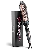 Farery Thermobürste, Thermal Brush, 38mm Heiße Bürste für lockeres & voluminöses Haar, Keramik-Turmalin-Ionen-Lockenstabbürste Thermobürste, Digitalanzeige 9 Temperaturen Hot Brush, Dual-Spannung