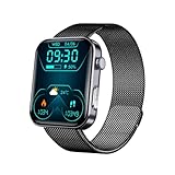 Wizvox Smartwatch Mit Blutdruckmessung, Smartwatch Damen Mit EKG Und Blutdruckmessung 52 Sportmodi, Gesundheitsuhr Mit 𝐁l𝐮𝐭𝐳𝐮𝐜𝐤𝐞𝐫messung Alltagsleben F06,B