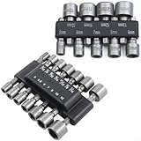 23-teiliges Innensechskant-Steckschlüssel-Set, Sechskant-Bit-Steckschlüsselsatz für Elektrowerkzeuge inkl. metrisch, Standardgrößen, für Reparaturen, Serviceaufgaben