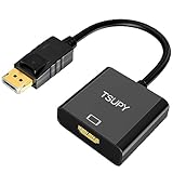 TSUPY DisplayPort auf HDMI Adapter 4k mit Vergoldetem Stecker, HDMI auf Displayport HDMI Displayport Adapter HDMI zu Displayport HDMI to Displayport DP auf HDMI Kabel für Computer usw
