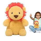 Nixiara Niedlicher Löwe Plüschtier | niedliches Löwe Kopfkissen Kinder – 28 cm Spielzeug Tier aus Plüsch Begleiter Schmusetier für Schlafzimmer Wohnzimmer Haus Geburtstag Weihnachten