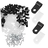 SHINEOFI 200 Stück Kabelbinderhalter Kabelclips Mit Schrauben Drahtclip Sortiment Kit Lichtmontagehaken Elektrische Kabelclips Kabelmanagement Clips