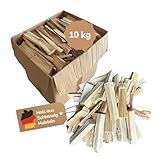 Landree Anfeuerholz, Anzündholz 10 kg, ca 20cm Scheitlänge, Nadelholz, trockenes und sofort einsetzbares Brennholz für Kamin und Ofen, Qualität aus Schleswig Holstein