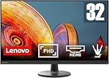 Lenovo D32-45 | 31,5' 4K Monitor | 1920x1080 | 60Hz | 250 nits | 4ms Reaktionszeit | VA-Panel | HDMI | DisplayPort | höhenverstellbar | entspiegelt | 6,3kg | schwarz