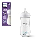 Philips Avent, Natural Response Babyfläschchen 330 ml mit Durchflussrate 4, Sauger ab 3 Monaten (SCY906/11)