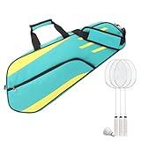 Schlägertasche | Squash- oder Badmintonschläger | 3 Schläger Tennistasche - Schlägertasche für Tennis, Badminton & Squashschläger Blau, Schwarz oder Magenta Badmintontasche f