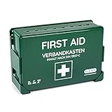 Betriebsverbandkasten nach neuer DIN 13157:2021 mit Wandhalterung - gemäß ASR - Verbandskasten - Erste-Hilfe-Kasten - FLEXEO Koffer für Betriebe - Wandmontage - Verbandkasten - First aid