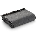 GAMUSI Sofaüberwurf, Mehrzweckdecke, Picknickdecke, Sofaüberwurf, Baumwolle, einfarbig, 180 x 140 cm, Schwarz