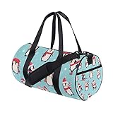 WowPrint Sporttasche mit süßem Pinguin, Motiv: Frohe Weihnachten, wasserdicht, Handtasche, Yoga-Tasche, Schultertasche, Wochenendtasche, Reisetasche, Reisetasche, für Erwachsene, Herren, Damen, Unisex