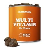 mammaly - 15 in 1 Multivitamin Komplex für Hunde - Multi Vital 325g 110 Leckerli - Omega 3, Vitamin B, C, A, D3, E Snacks - Leckerlies für Hund - Unterstützt Immunsystem, Vitalität, Gehirnfunktion