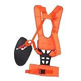 CIYODO Gurt Rasenmäher Rasentrimmer Schultergurt Rasenmäher Tragegurt Mäher Schultergurt Rasentrimmer Schultergurt Gurt Verstellbarer Rasenmähergurt Oxford Stoff Orange