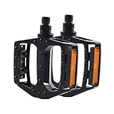 Gralara EIN Paar Fahrradpedale mit Reflektierenden Platten Aus Aluminiumlegierung
