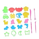 Hohopeti 64 Stück Teiliges Sandspielzeug Bunte mit Dinosaurier Blumen Meerestieren Robustes DIY knetform Werkzeug für Sandkasten Strand und Zufällige Farbe Zufällige Farbe