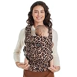 Momcozy Babytrage - Ergonomisch, gemütlich und leichtgewichtig, geeignet für 3-20 kg, einfach anzulegen, ideal für freihändiges Elterndasein, Leopard