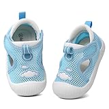 MASOCIO Baby Sandalen Junge Mädchen Sommer Lauflernsandalen Lauflern Schuhe Babyschuhe Kleinkind Kinder Shoes Sommerschuhe Sandals Draußen Outdoor Größe 22 Hellblau