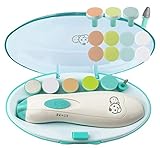 Baby Nagelknipser 20 in 1 von Royal Angels Baby | Sicherer elektrischer Baby Nagelschneider, Baby-Nagel-Dateikit, zusätzliche Ersatzköpfe, neugeborene Kleinkindzehen und Fingernägel (Grün)