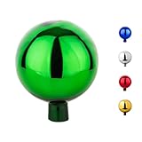 VERDOBA - Gartenkugeln für außen - Rosenkugel für den Garten - Dekokugeln Aussenbereich in vielen Farben - Garten Kugel hergestellt in Handarbeit (grün, 15 cm)