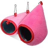 BETOOKY Warme Hamsterbetten und Ruhetunnel aus Baumwolle Pink Sicher für Kleine Haustiere Wie Hamster und Kaninchen Weiche Schlafplätze und Kuschelhöhlen