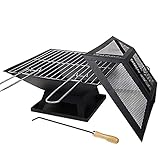 Outdoor Feuerstelle Edelstahl BBQ Grill Kleine Feuerstelle Ofen Heizung Ideal für Wärme, BBQ in Terrasse/Garten/Hof