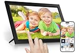 Tibuta 15.6 Zoll WiFi Digitaler Bilderrahmen, 1366x768IPS Touchscreen, Teilen von Fotos oder Videos über Uhale -Anwendungen, automatisch drehen, Geeignet als Geschenk für Familie, Freunde, Partner