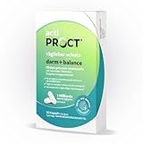 ActiProct Daily Protection Bowel Balance – unterstützt Darmgesundheit und Wohlbefinden, klinisch getesteten – Probiotika Verdauungsenzyme, Ingwer – 1 Milliarde lebende Bakterien/Kapsel – 30 orale Kap
