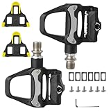 Kocusu Fahrradpedale mit SPD-SL Pedale,SPD-SL Cleats mit Du+ Bearings,Klickpedale 9x10CM,Rennradpedale kompatibel mit SPD-SL System für Rennrad,Langstreckenfahrt,Outdoor