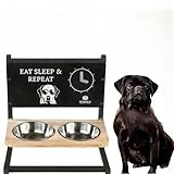 Ziemer´s - Erhöhter Hundenapf -für Hunde – Premium Hundenapf für Haustiere – Perfektes Hundezubehör für Ihr Pet – Ergonomischer Napf für mittlere und kleine Pets - 2X 600ml Näpfe aus Edelstahl