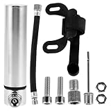 SOLUSTRE Tragbare Kleiner Fahrradpumpe Hochdruck Luftpumpe Leicht für Fahrradreifen Basketball Fußball Vielseitig