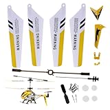 RC Hubschrauberersatz Teil 1 Set DIY GELBE STYLISH Hubschrauber Spielzeug Teile Hauptwelle Schwanzdekoration Propeller Balance Bar