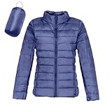 Jacke Damen Übergangsjacke - Packbare Warme Kurz Mit Taschen Übergangsjacke Daunen Leichte Bequeme Outwear Winter Softdaunenjacke Steppmantel Für Frauen Gefüttert