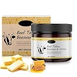 Beef Tallow Creme, Bio Beef Tallow Skincare, Rindertalg-Balsam, Natürlicher Honig & Bienenwachs Feuchtigkeitscreme, Tiefenhydration für Gesicht & Körper, Schnell Absorbierend für Trockene Haut