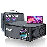 Beamer, Full HD 1080P 1200 ANSI Lumen Beamer 5G WiFi Bluetooth Beamer Heimkino 4K Unterstützung, LED Video Beamer Outdoor 300 '' Display, kompatibel mit Fire Stick,Smartphone,PS5 Projektor