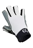 crazy4sailing Unisex Segelhandschuhe Racing - 5 Finger-frei, Farbe:weiß, Größe:M