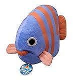 Bauer Spielwaren 'Glow in The Dark - Fisch: Im Dunkeln leuchtendes Kuscheltier aus softem Plüsch zum Kuscheln und Liebhaben, 20 cm, blau-pink (12242)