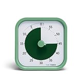 TIME TIMER Home MOD – 60-Minuten-Visual Timer für Kinder – Homeschool Supplies Study Tool, für Kinderschreibtisch, Bürotisch und Meetings mit geräuschlosem Betrieb (Ferngrün), 8.8 x 8.8 x 5.2 cm