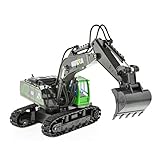 s-idee® 1331 Ferngesteuerter RC Bagger 1:18 Kettenbagger mit voller Funktion Bagger mit Fernsteuerung, ferngesteuert mit Akku und Ladegerät