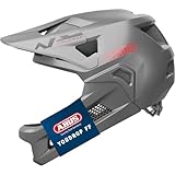 ABUS MTB-Helm YouDrop FF - Fullface-Helm für Kinder und Jugendliche - für den Einstieg in den Mountainbikesport - mit abnehmbarem Kinnschutz - Silber, Größe S