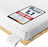 Topper 180x200cm H3 & H4, 7.5 cm Höhe Schlafsofa Bett Gelschaum, Öko-TEX Zertifiziert, Atmungsaktiv & Waschbar, Matratzentopper für Boxspringbett, Wohnwagen & Schlafsofa