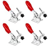 4 Stück Kniehebelspanner Schnellspanner, Knebelklemme, Waagerechtspanner Spannverschluss, Horizontaler Schnellspanner, für Schweißen/Maschinenbetrieb/Zimmerei