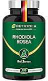 Rhodiola Rosea Kapseln NUTRIMEA®| Premium Rohstoff in Deutschland Hergestellt | 3% Salidroside | Rosenwurz Extrakt Hochdosiert | 120 Kapseln 100% Vegan