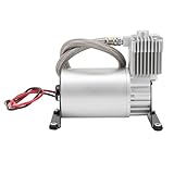 Saluaqui Horn Luftkompressor 150psi für Züge und LKWs | Ersatzluftpumpe Horn Kompressor Kompaktes Design für Autos & Yachten | Verchromtes Metall | 12V DC -Kompatibilität