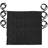 Srliya 3-teilige Mehrzweck-Gartenschürze, Schwarz, 3 Taschen, Schürze für Gartenarbeit, Grillarbeiten