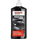 SONAX Polish+Wax Color schwarz (500 ml) Politur mit schwarzen Farbpigmenten und Wachsanteilen | Art-Nr. 02961000
