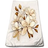 Händehandtuch Blühende Blumen hellgelbe Blütenblätter Muster Saugfähige Saunahandtuch Weich Reisehandtuch für Wandern Sport Strand 40X70cm