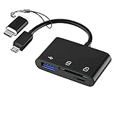 SD Kartenleser USB C SD Card Reader, 3-in-1 Lightning Kartenleser Kamera Kartenlesegerät Adapter, Plug & Play, SD-Karten Adapter