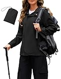 Durio Regenjacke Damen Wasserdicht Faltbar Atmungsaktiv Dünne Regenjacke mit Kapuze Leichte Jacke für Frauen Übergangsjacke Fahrrad Sportjacke 5000mm