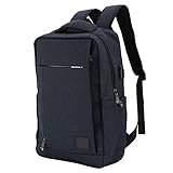 SALALIS Reiserucksack mit großem Fassungsvermögen, Laptop-Rucksack Easy Pull Wasserdicht mit UBS-Ladeschnittstelle für Reisen für Geschäftsleute(Dunkelblau)